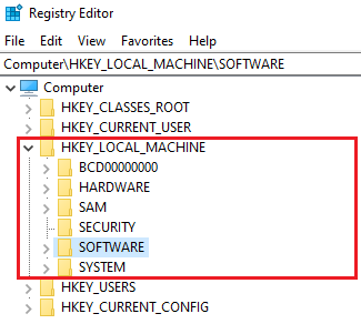 Registry editor