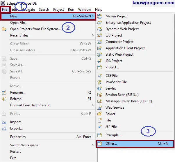 Create Java project in Eclipse IDE