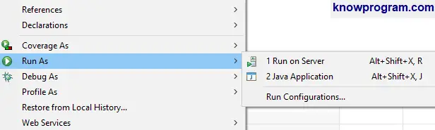 Run Java Program in Eclipse IDE