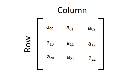 Two dimensional or 2D array in C