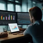 A team looking at data on computer screens after implementing a sales enablement strategy. Measuring the success of your sales enablement strategy is vital to gauge its efficiency. It aids in identifying any strongholds or weaknesses and taking the necessary actions proactively.